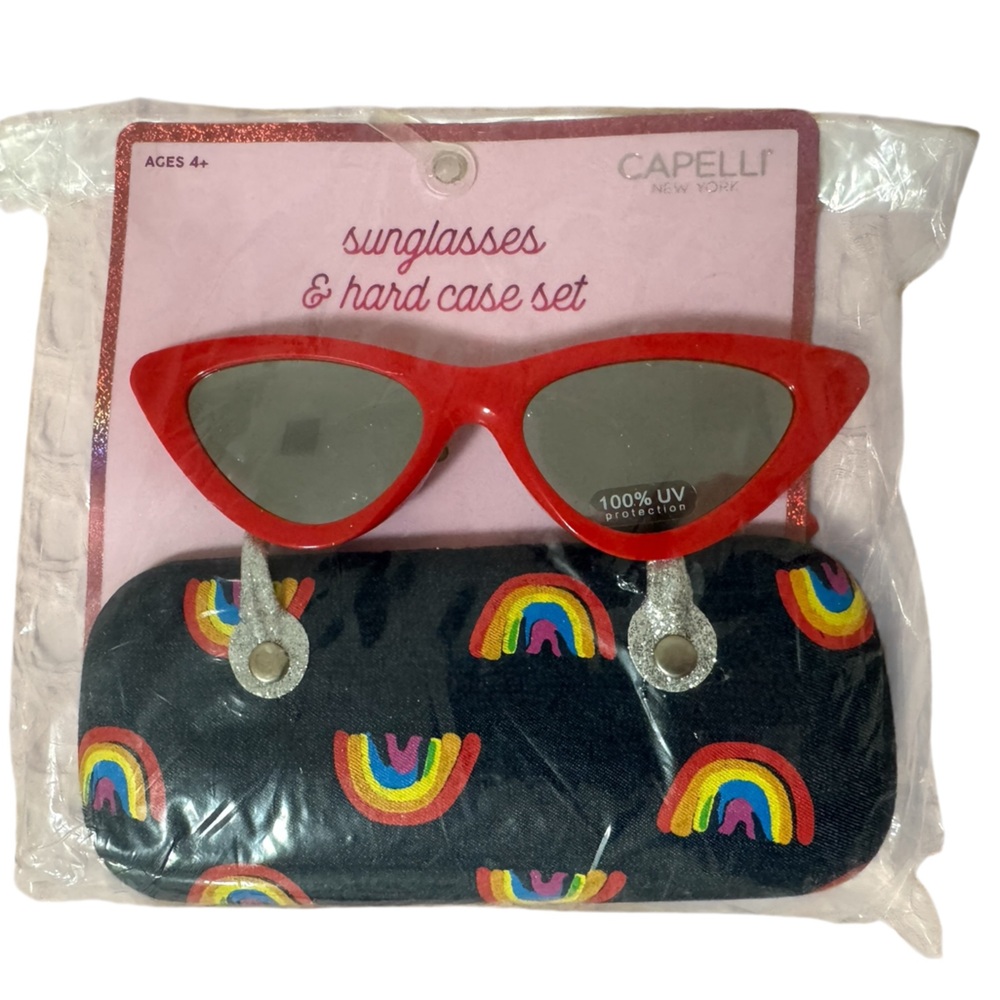 Capelli New York Girls Sunglasses & Hard Case Set | New with Tag | UV Protection